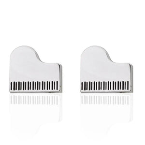 Silvery Piano Cufflinks for Groom Wedding