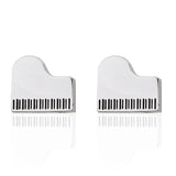 Silvery Piano Cufflinks for Groom Wedding