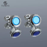 Men's XK20S080 Classic Round Silver Cuff links