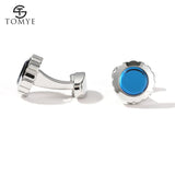 Men's XK20S080 Classic Round Silver Cuff links