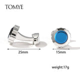 Men's XK20S080 Classic Round Silver Cuff links