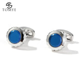 Men's XK20S080 Classic Round Silver Cuff links