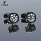 Cufflinks Men XK20S077 Grey Round Pattern Formal Shirt Button Wedding