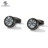 Cufflinks Men XK20S077 Grey Round Pattern Formal Shirt Button Wedding