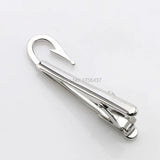 Silver Plated Tie Bar Clasp Clip for Mens Suit Business Wedding