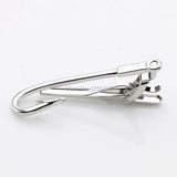 Silver Plated Tie Bar Clasp Clip for Mens Suit Business Wedding