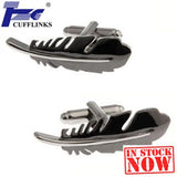 Feather Cufflink Cuff Link 2 Pairs Set