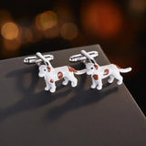 Animal Cufflink Puppies Cufflinks Shirt Men Groom Wedding
