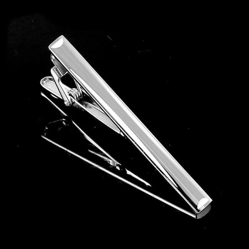 Men's Striped Lapel Clip Business Tie Clip