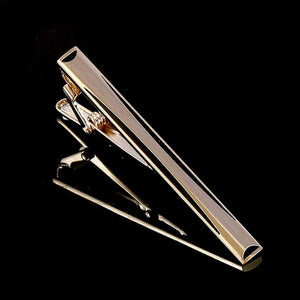 Men's Striped Lapel Clip Business Tie Clip