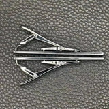 Men's Striped Lapel Clip Business Tie Clip