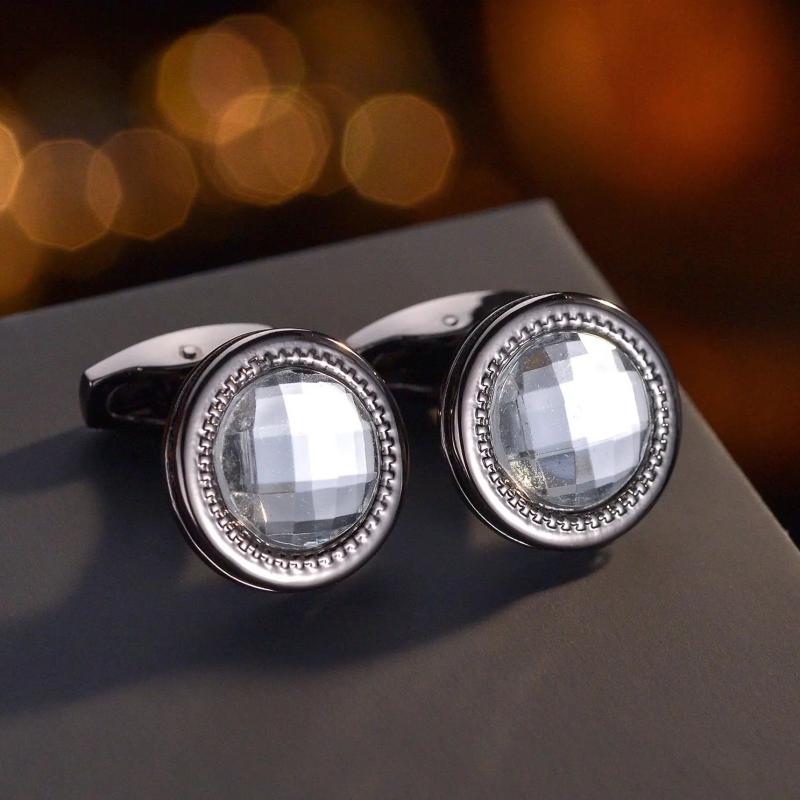 Silver Cufflinks French Men's Shirt Wedding Accessories