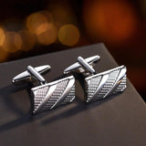 Silver Cufflinks French Men's Shirt Wedding Accessories