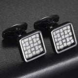Square Stripes Cufflinks For Men's French Shirts