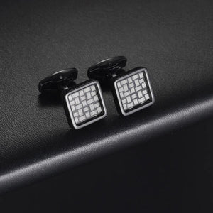 Square Stripes Cufflinks For Men's French Shirts