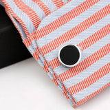 Men's French Silver Dress Shirts Cuff Links XK18S382