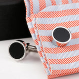 Men's French Silver Dress Shirts Cuff Links XK18S382