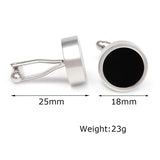 Men's French Silver Dress Shirts Cuff Links XK18S382