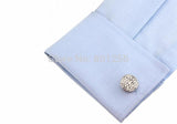 Silver Hollow Photo Frame Cufflinks, Copper Material, Wholesale & Retail