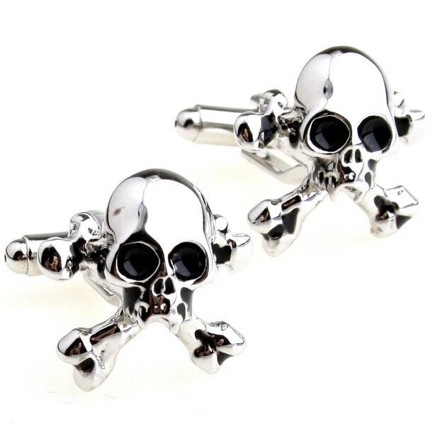 Skull Cuff Links Silver Copper Men Gift Wholesale&retail