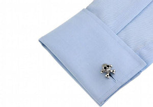 Skull Cuff Links Silver Copper Men Gift Wholesale&retail
