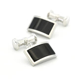 Silver Chain Stone Cufflinks Brass Material