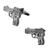 HYX Jewelry Gun Pistol Cuff Buttons Cufflinks For Mens Shirt