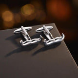 Silver Gentleman Cufflinks Beard French Shirt Cufflinks