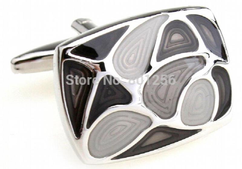 Blue/Grey Enamel Copper Cufflinks Wholesale & Retail