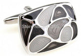 Blue/Grey Enamel Copper Cufflinks Wholesale & Retail