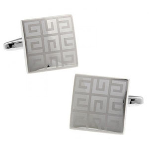 HYX shirt laser Square cufflinks for mens cuff buttons