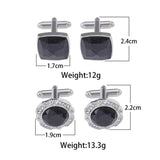Diamond Cufflinks for Men's Suits Minimalist Business Accessories