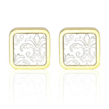 French Shirt Copper Square Cufflinks Wedding Suit Jewelry