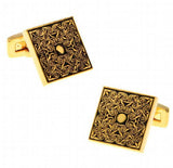 Men's Vintage Brass Cufflinks Golden Loyal Cuff Links