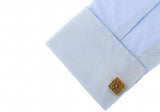 Men's Vintage Brass Cufflinks Golden Loyal Cuff Links