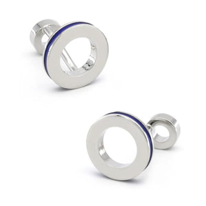 Men's Double Circle Cuff Links Round Cufflinks