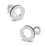 Men's Double Circle Cuff Links Round Cufflinks