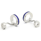Men's Double Circle Cuff Links Round Cufflinks