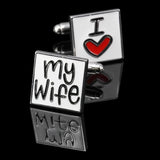 I Love My Wife Cuff Links Wedding Groom Gift