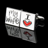 I Love My Wife Cuff Links Wedding Groom Gift