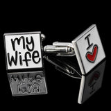 I Love My Wife Cuff Links Wedding Groom Gift