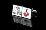 I Love My Wife Cuff Links Wedding Groom Gift