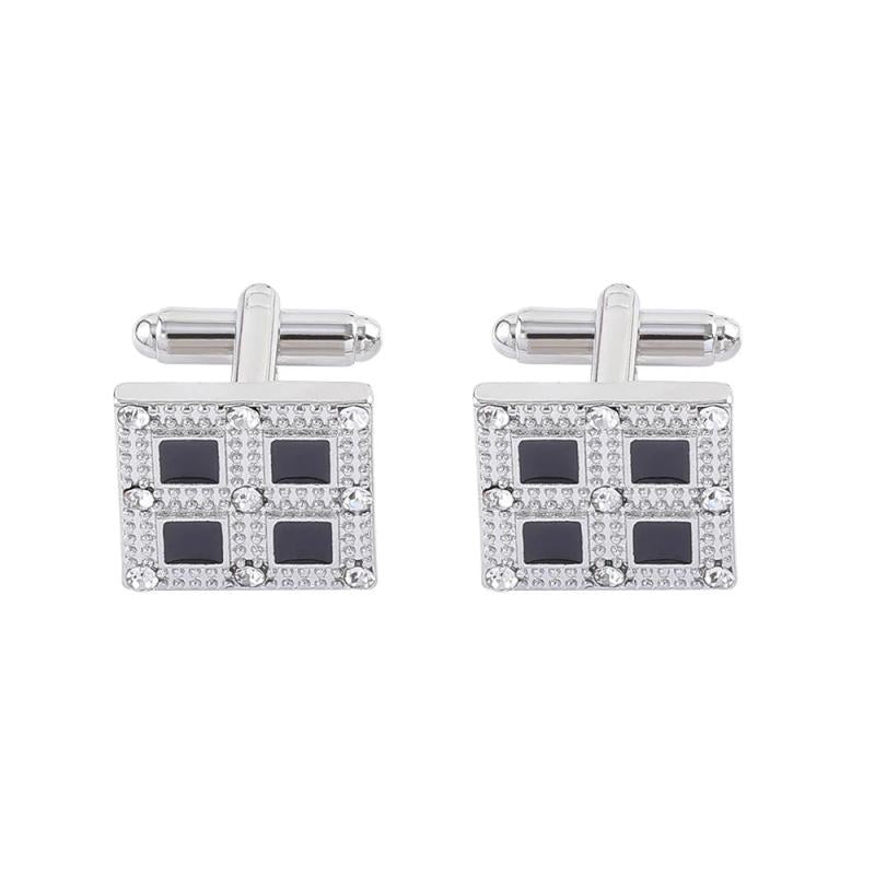 Men's Square Studded Cufflinks for Business Clothing
