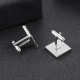 Men's Square Studded Cufflinks for Business Clothing