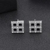 Men's Square Studded Cufflinks for Business Clothing