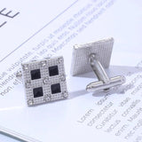 Men's Square Studded Cufflinks for Business Clothing