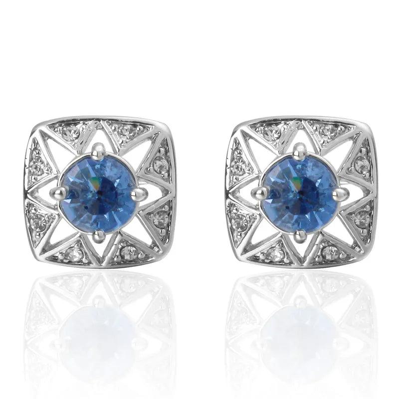 Crystal Metal Cufflinks for Mens Shirt