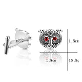 Owl Silver Sleeve Art Jewelry Romantic Cufflinks