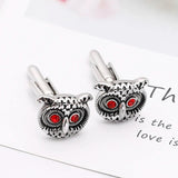 Owl Silver Sleeve Art Jewelry Romantic Cufflinks