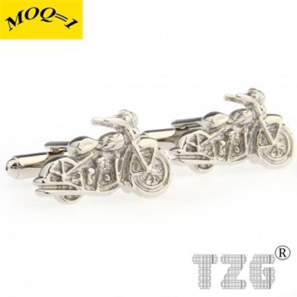 Silver Motorcycle Cufflink Cuff Link 1 Pair